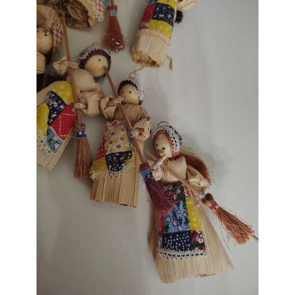 Cornstalk Doll Christmas Ornament Lot ~  Vtg  Collectible Lot Of 15 - Picture 7 of 10
